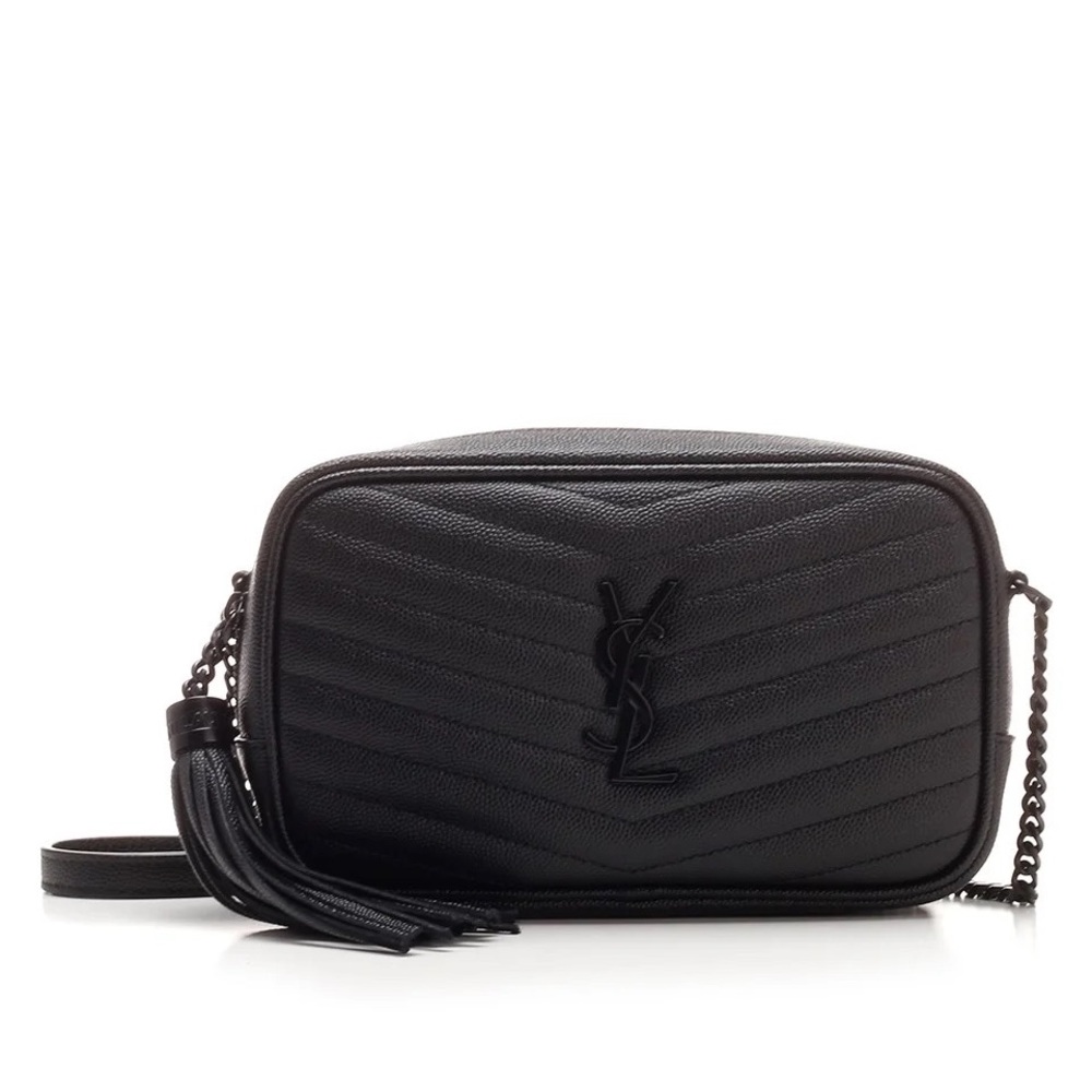 AUTHENTIC Saint Laurent Lou Quilted Mini Shoulder Bag